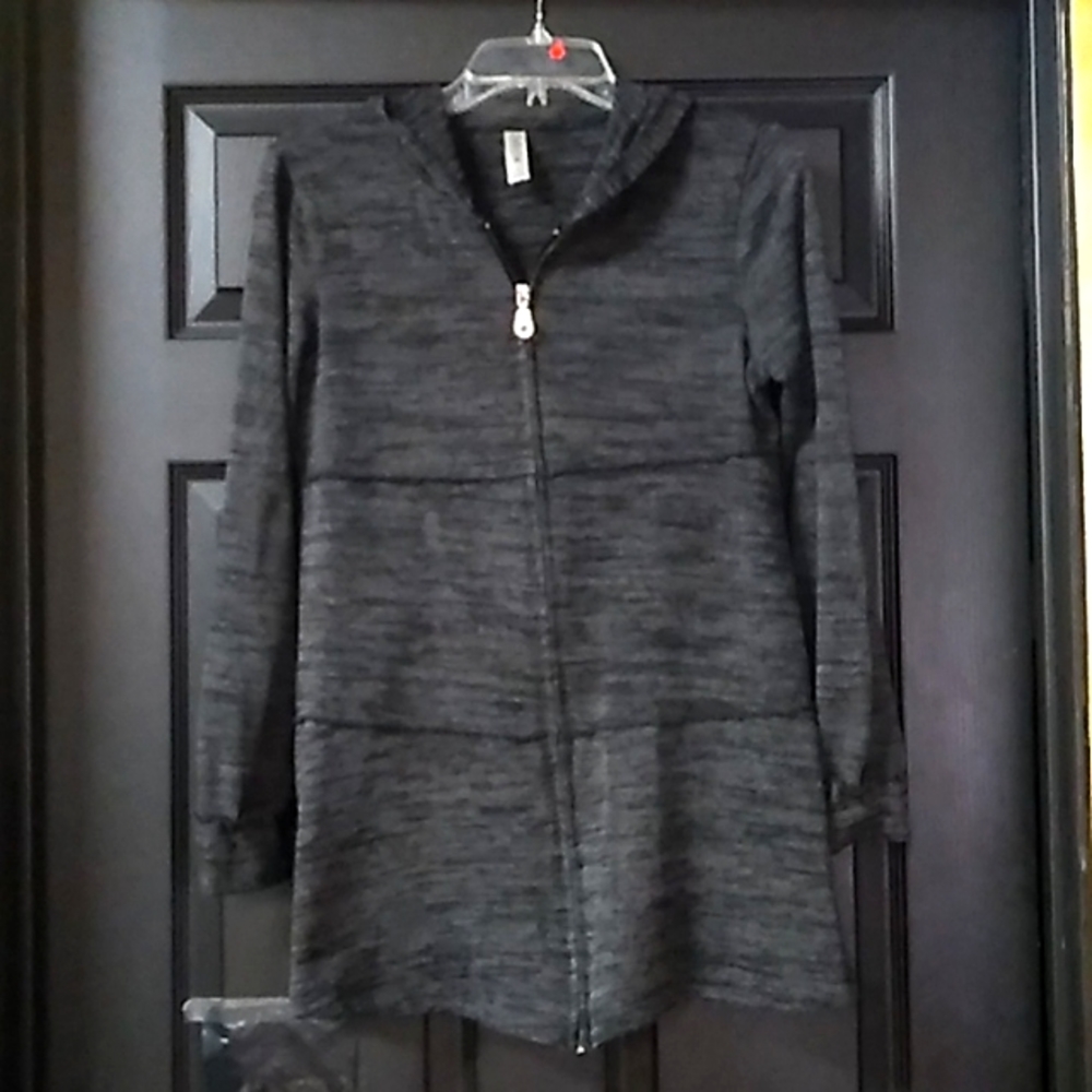 Grey/black zip up Sweater by Cubism